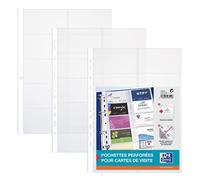 Oxford - Juego de fundas para tarjetas de visita (tamaño A4, PVC, 55 x 95 mm, 10 unidades)
