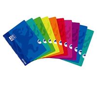 Oxford Libretas A4 – Tapa plástico – Pack 10 – 48 hojas – Cuadrícula 4x4