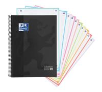 OXFORD LIBRETA MICROPERFORADA Din A4 150h. OXFORD ENCUADERNADA 10 COLORES 90gr. EUROPEANBOOK 10 Red fuchsia blue