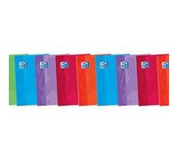 Oxford, Libretas Grapadas A5+, Tapa Blanda, 48 Hojas Blancas Lisas. Pack 10 Cuadernos, Colores Surtidos