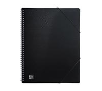 Oxford Libro con vista en espiral A4, 40 bolsillos, plástico, negro, 1 unidad