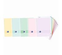 Oxford Live&Go Europeanbook 8 Cuaderno Espiral Microperforado 160 Hojas A4+ Colores Pastel Set de 5