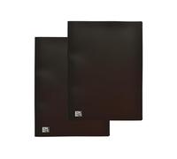 OXFORD - Lote de 2 portavistas (120 vistas, 60 fundas A4, tapa inicial, poliuretano, color negro