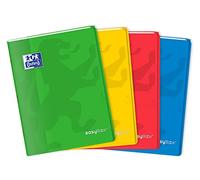 OXFORD - Lote de 4 cuadernos Easybook 24 x 32 cm - Manta polipro grandes azulejos Seyès 96 páginas, 90 g, colores surtidos, 24 x 32 cm