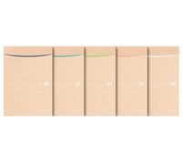 Oxford Lote de 40 blocs de notas Touareg A5 pequeños azulejos 5 mm 160 páginas grapado para tarjetas de colores surtidos, papel reciclado