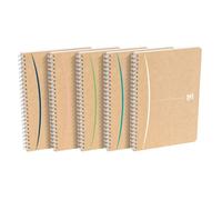 Oxford Lote de 40 cuadernos Touareg A5 pequeños azulejos 5 mm 100 páginas Encuadernación integral portada tarjeta colores surtidos papel reciclado