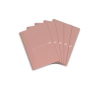 Oxford My Rec'Up - Cuaderno de papel reciclado, tamaño A4, 180 páginas, 5 unidades, color rosa