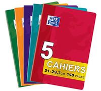 Oxford Office Classique 100100060 - Cuaderno de encuadernación (5 unidades, 21 x 29,7 cm, 140 páginas), varios colores