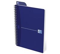 OXFORD - Oficina Cuaderno espiral, A5, forrado, 180 páginas, 90 g / espiral m2double, carcasa laminada muy sólido con la tira de cartón marcador, aso de color