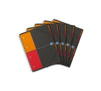 Oxford Oficina Organiserbook 100102777 Organizado Ejercicio Cubierta del libro completo de 180 páginas Negro Pack de 5