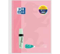 OXFORD Pack de 10 cuadernos espiral A4+ de 150 hojas con cuadrícula 5x5