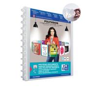 Oxford polyvision variozip a4+ carpeta de fundas removibles - tapa de plastico personalizable - 20 fundas transparentes - organizacion y proteccion para tus documentos (10 uds)