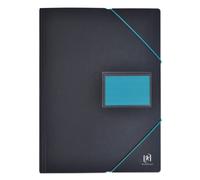 OXFORD Protège-Documents Students A4 200 vues / 100 Pochettes Couverture Polypro Bicolore Noir/Bleu