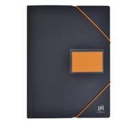 OXFORD Protège-Documents Students A4 200 vues / 100 Pochettes Couverture Polypro Bicolore Noir/Orange