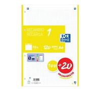 Oxford Recambio 100H + 20H Gratis 4 Taladros A4 90Gr 5X5 1 Banda Lima