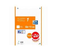Oxford Recambio 1 Color DIN-A4 120H 4T 90 gr. Cuadros 5 mm Naranja