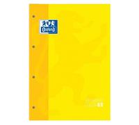 OXFORD RECAMBIO A4 4 TALADROS 80H CUADRO 5MM OXFORD AMARILLO SCHOOL