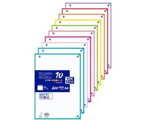 Oxford Recambio Classic A4 160 Hojas 90g Colores Vivos y Pastel