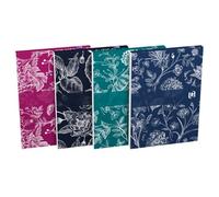 Oxford Romance - Lote de 10 bloques de notas (6 mm, 160 páginas, grapadas, tapa para tarjetas, colores surtidos
