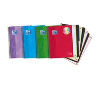 Oxford school classic a4+ europeanbook - tapa extradura resistente - 50% mas hojas gratis - 5x5 cuadricula - 120 hojas - colores surtidos (5 uds)