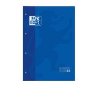 Oxford school classic cuaderno de recambio a4 - tapa blanda - encolado - 80 hojas - cuadricula 5x5 - color azul marino (5 uds)