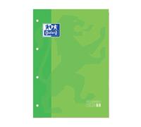 Oxford school classic cuaderno de recambio - tamaño a4 - tapa blanda - encolado - cuadricula 5x5 - 80 hojas - color verde manzana (5 uds)