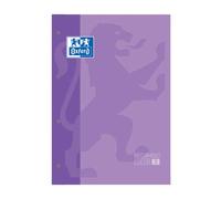 Oxford school classic cuaderno de recambio - tamaño a4 - tapa blanda - encolado - cuadricula 5x5 - 80 hojas - color malva (5 uds)