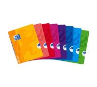 Oxford school classic openflex a5+ libreta grapada - tapa de plastico resistente - 1 linea con margen - 48 hojas - colores surtidos (10 uds)