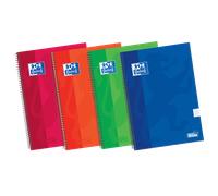 Oxford school classic write&erase 4º cuaderno espiral - tapa extradura resistente - 4x4 con margen - 80 hojas - colores surtidos (5 uds)