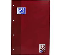 Oxford Schulblock DIN A4, 50 Blatt, kopfgeleimt, Lineatur 28
