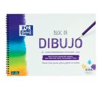 Oxford Set de 5 Cuadernos Bloc Dibujo Espiral Tapa Blanda 20 Hojas 130 g/m² A4+ Cuadriculado Recuadro Blanco (Set de 5)