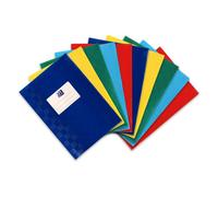 Oxford - Sobres para encuadernar (10 unidades, tamaño A4, con etiqueta), 5 colores