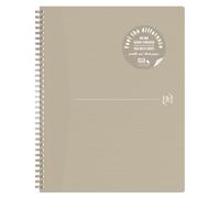 OXFORD Spiralbuch Origins, DIN A4, liniert, Beige 70 Blatt, Optik Papier, perforiert, ohne Lochung, 1 Stück (400150004) Marca