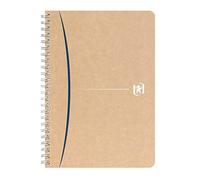 Oxford Touareg - Cuaderno A5 grandes baldosas Seyès (180 páginas, papel reciclado, encuadernación en espiral, manta kraft, color aleatorio