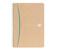 Oxford Touareg - Cuaderno A5, pequeños azulejos, 5 mm, 180 páginas, papel reciclado, encuadernación en espiral, manta kraft, color aleatorio
