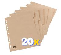 Oxford Touareg - Lote de 5 registros de cartón reciclado, DIN A4, color beige
