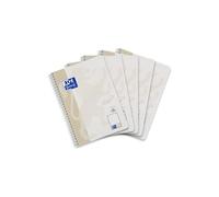 Oxford Touch Collegeblock B5 - Cuaderno (17,6 x 25 cm, 160 páginas, 5 unidades), color gris claro