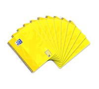 Oxford Touch - Cuaderno de notas (A4, cuadriculado, 80 hojas, 10 unidades), color amarillo