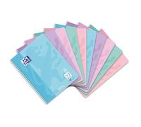 Oxford Touch - Libreta de 160 páginas (tamaño A4, 10 unidades, 5 colores pastel)