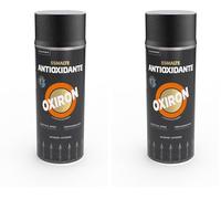 OXIRON Esmalte Metálico Antioxidante Spray Pavonado Negro 400 ml (Paquete de 2)