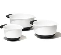 OXO 1066421 Good Grips - Juego de cuencos para mezclar (3 unidades), plástico, color blanco y negro