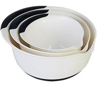 OXO Good Grips 1066421 - Juego de cuencos para mezclar (3 piezas, plástico), color blanco y negro