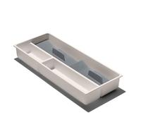 OXO Good Grips - Cajón de cocina, organizador compacto de utensilios, 6.75 pulgadas de profundidad x 16.35 pulgadas de ancho x 2.36 pulgadas de alto, color blanco