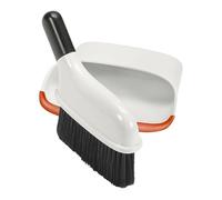 OXO Good Grips Kit de cepillo y recogedor compactos, fácil de guardar, color blanco