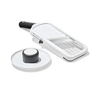 Mandolina manual OXO Good Grips con cuchilla ajustable 5 posiciones para rodajas y juliana, mango antideslizante, apta lavavajillas y fácil de guardar