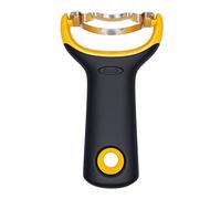 OXO Good Grips - Pelador de maíz de Acero Inoxidable, Color Negro y Amarillo