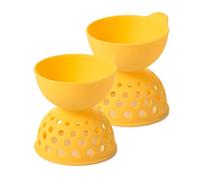 OXO Good Grips Silicona Huevo Caza furtiva Juego - Utensilio para huevos escalfados - Amarillo - 2 Piezas, 8.89 x 7.62 x 7.62 cm