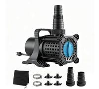 OYO WATER - Bomba de estanque ajustable de alto flujo con certificación UL de 325 W y 5100 GPH con cable de alimentación de 20.3 pies (6.2 m), bomba sumergible en línea para estanques Koi, cascadas