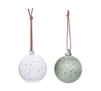 OYOY Bolas de Navidad Natale Christmas. 2 piezas Clear-green