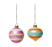 OYOY Bolas de Navidad Vintage christmas glass ball No. 1. 2 piezas Multi